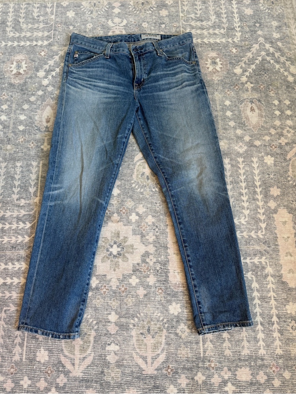 AG Ex Boyfriend Relaxed Slim Jeans 15 Years Blue Shift - Size 28
